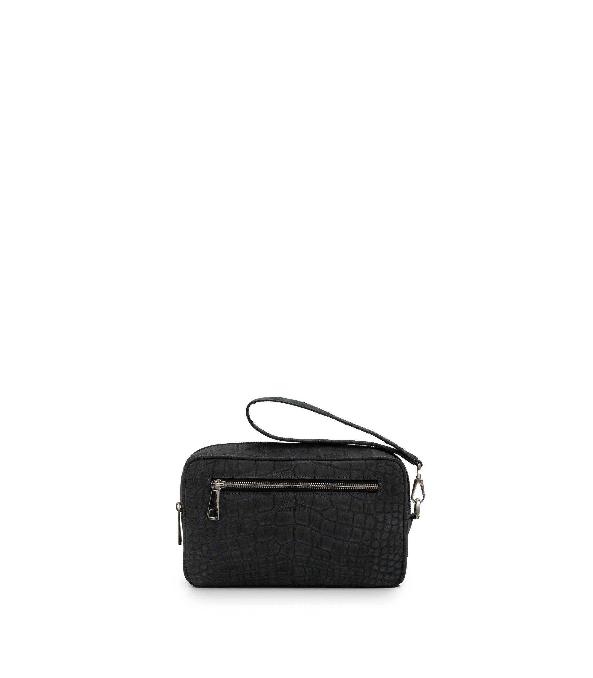 Shirò - Zareh Crocodile Pochette - Black