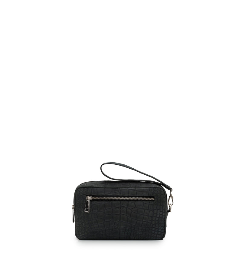 Shirò - Zareh Crocodile Pochette - Black
