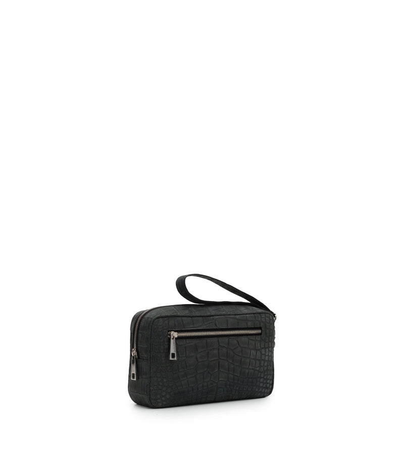 Shirò - Zareh Crocodile Pochette - Black