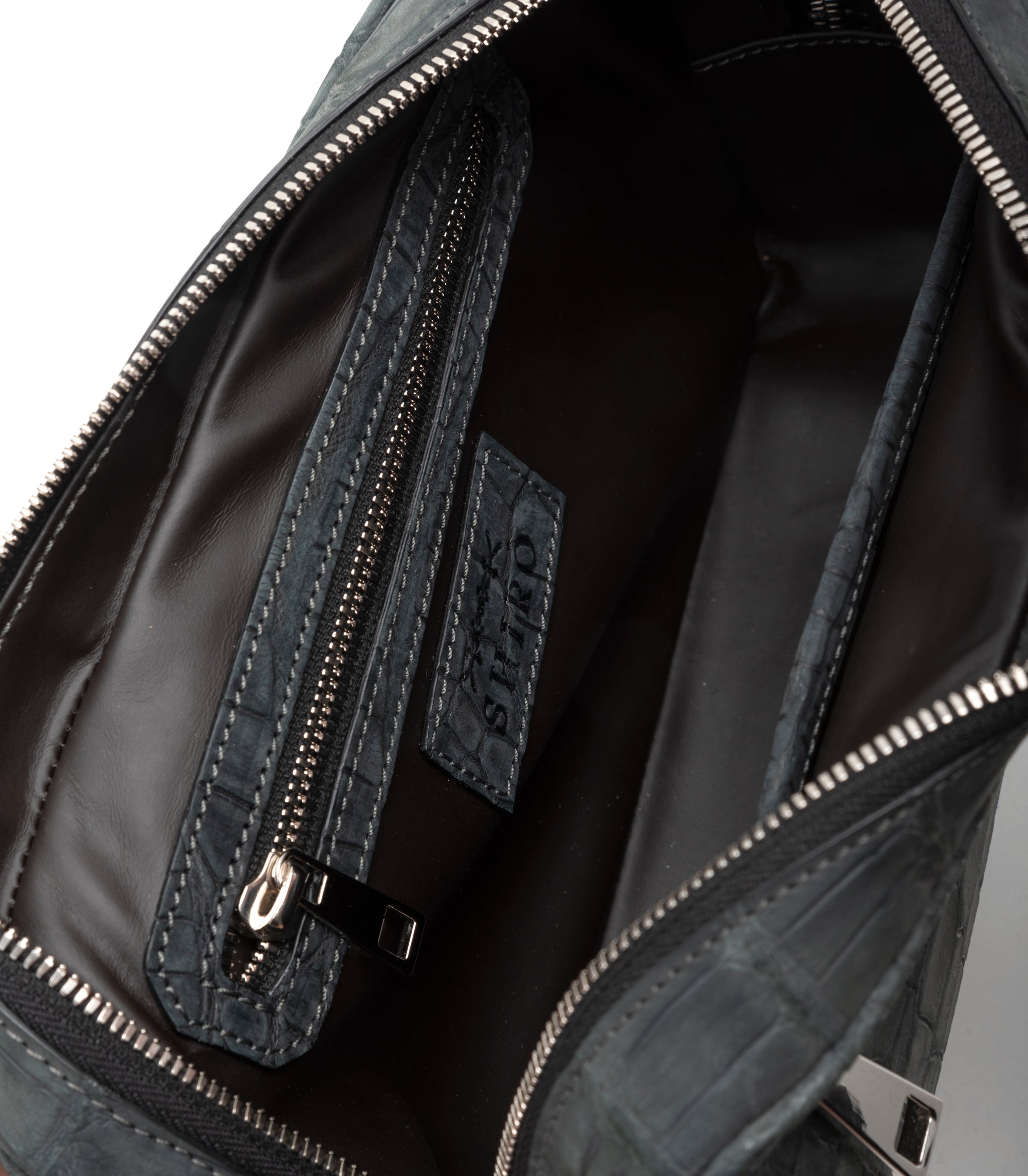 Shirò - Zareh Crocodile Pochette - Black