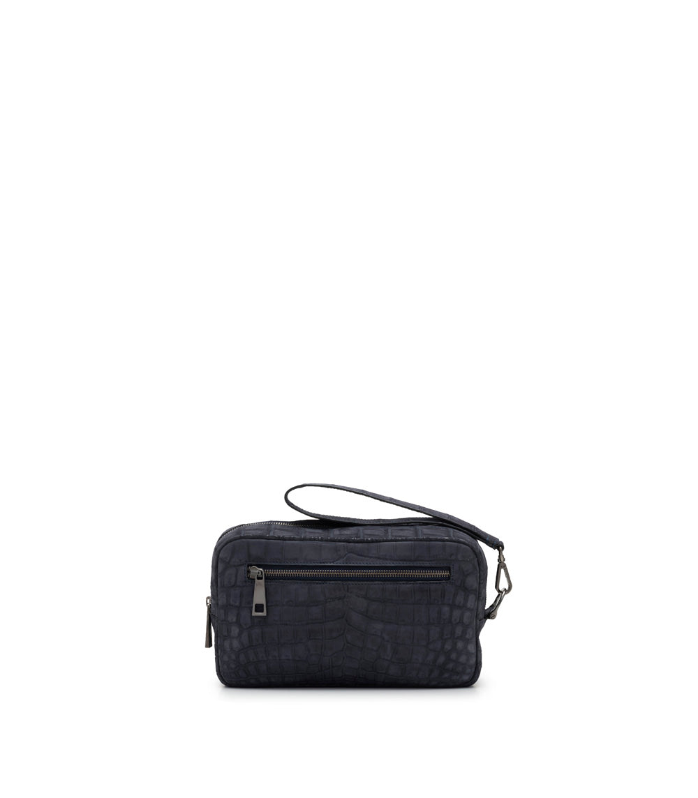 Shirò - Zareh Crocodile Pochette - Blue