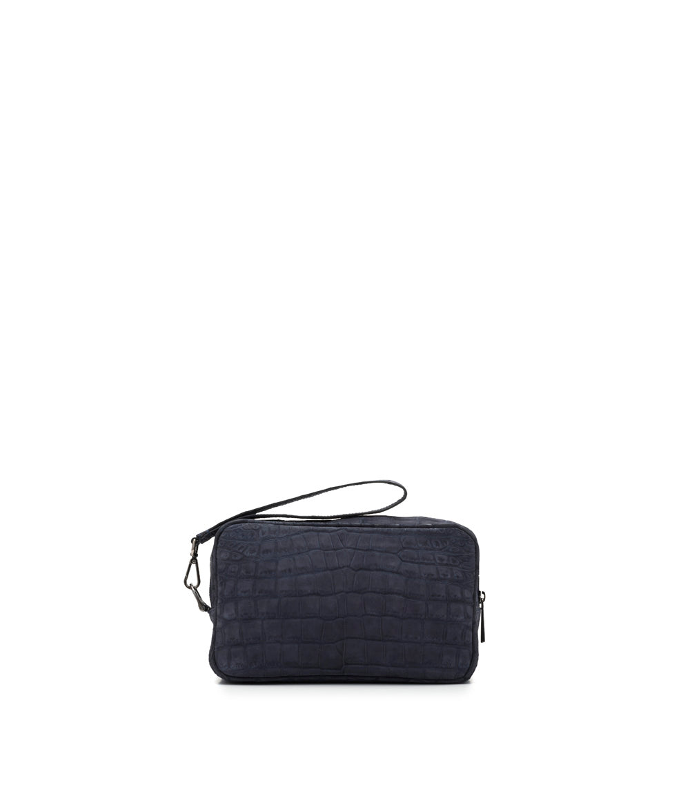 Shirò - Zareh Crocodile Pochette - Blue