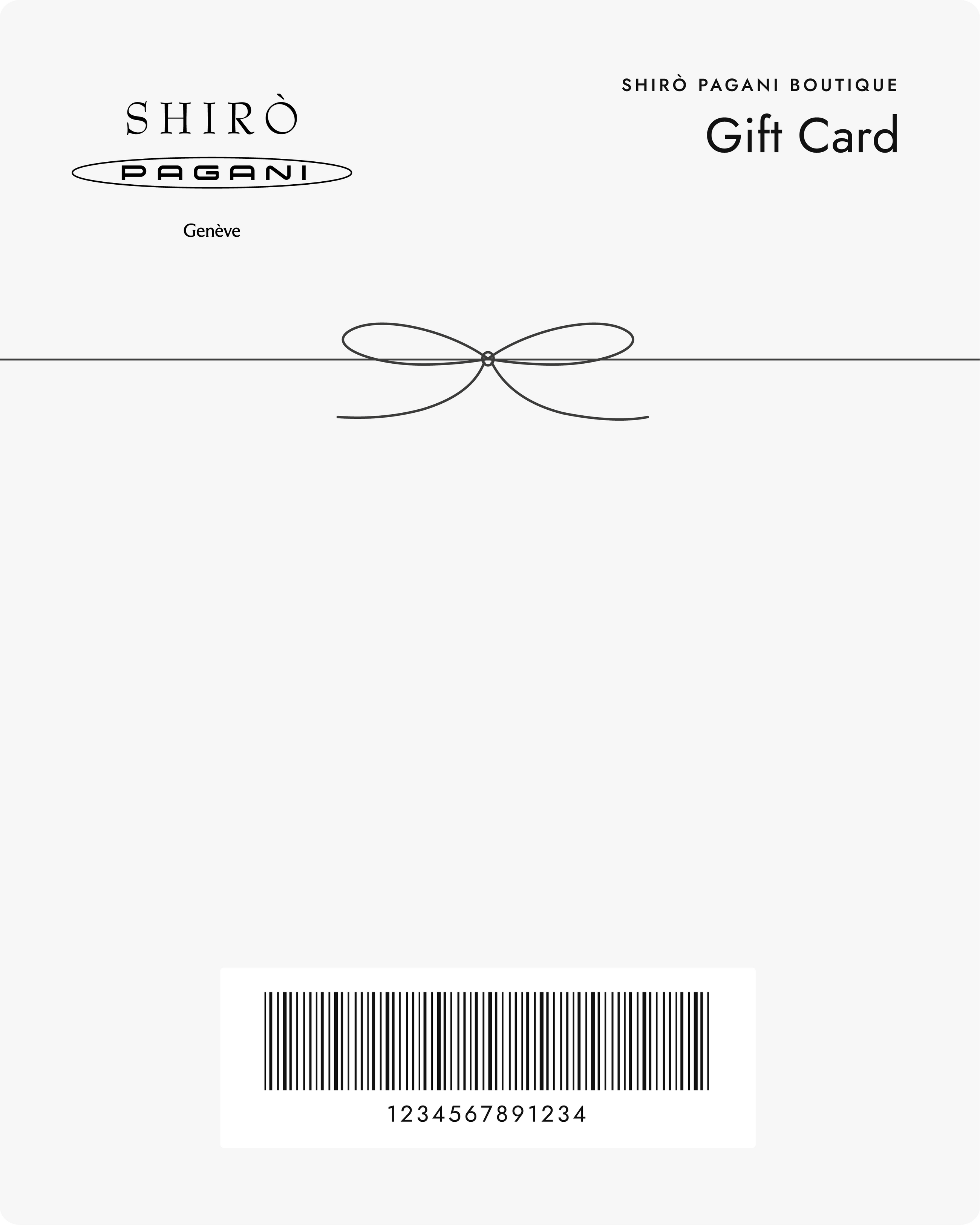 Shirò Pagani Boutique - Gift Card